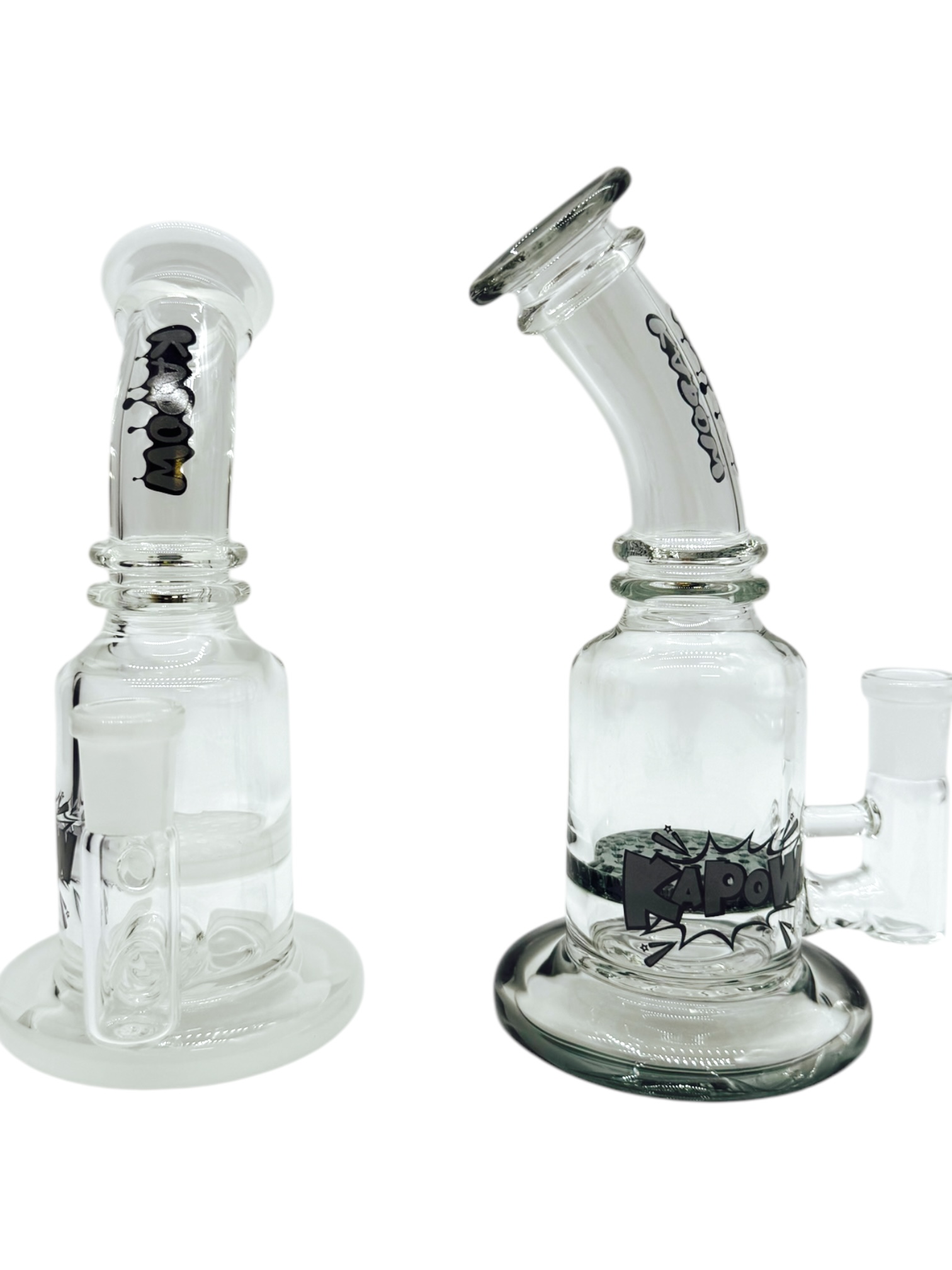 KAPOW GLASS SWISS PERC WATERPIPE 6.5"