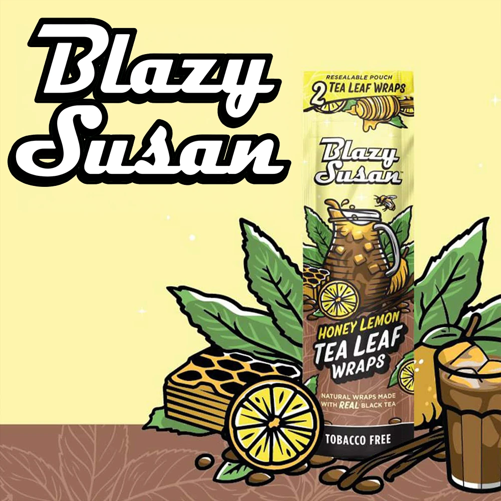 BLAZY SUSAN REAL HONEY LEMON TEA WRAPS 2-PACK - DISPLAY OF 25