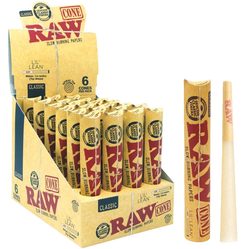 RAW LIL LEAN 6-PACK CONES - DISPLAY OF 24
