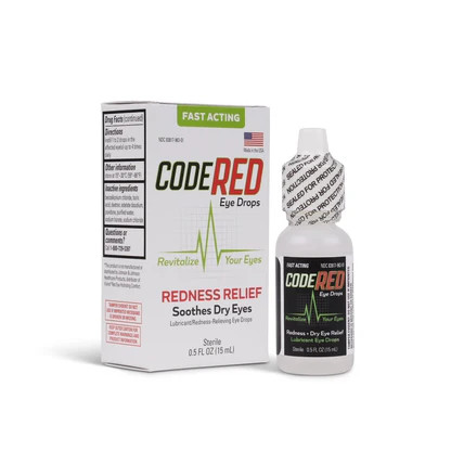 CODE RED 15ML EYE DROPS - DISPLAY OF 12