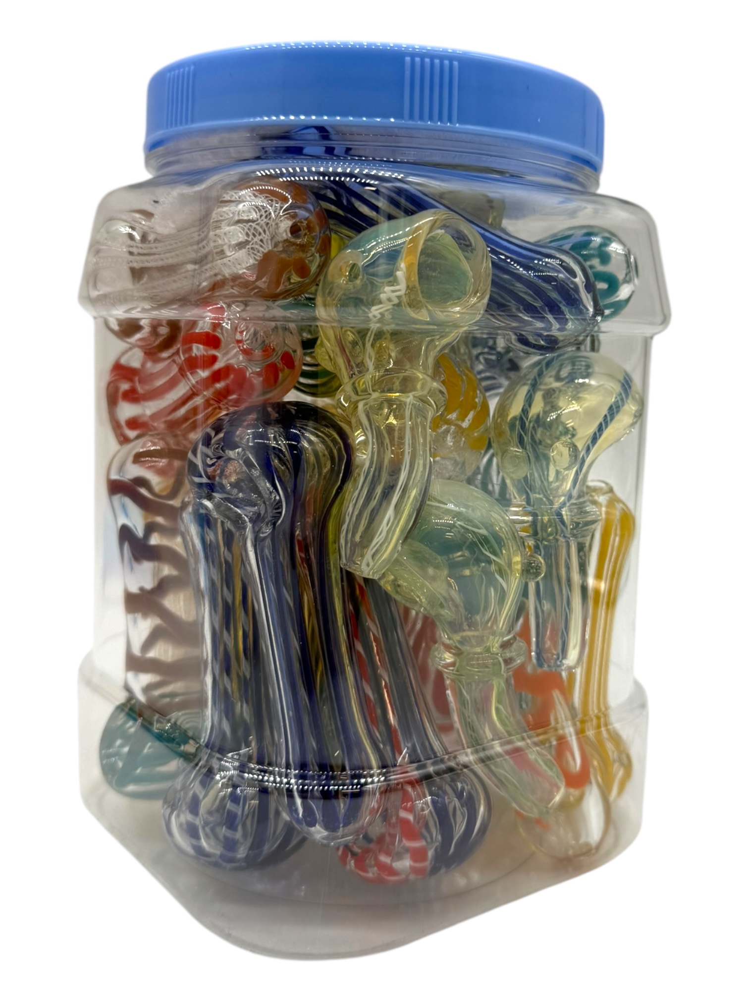 PREMIUM REGULAR GLASS HANDPIPES 3" - JAR OF 28