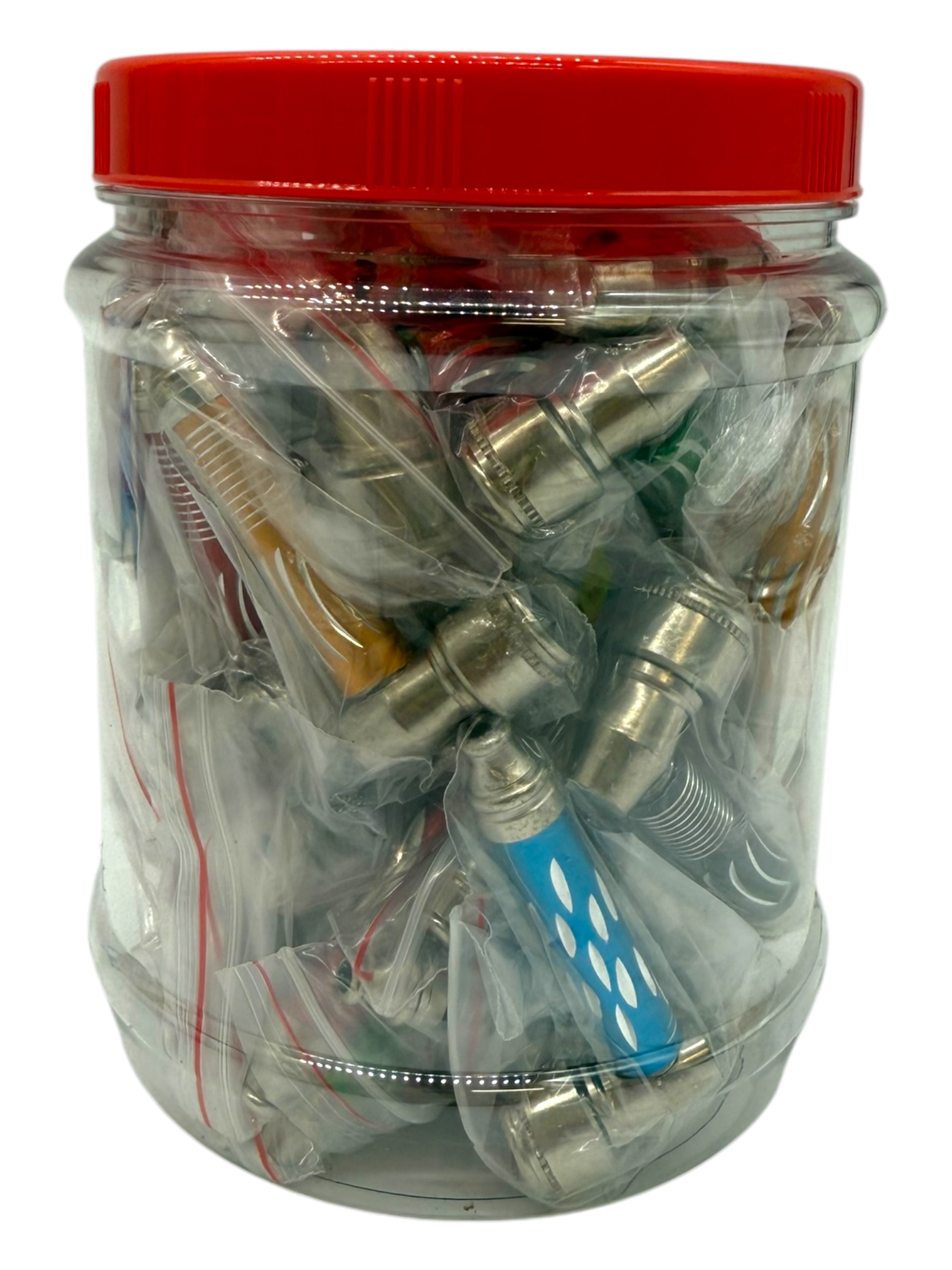 METAL PIPE WITH CAP MIX 3" - JAR OF 50