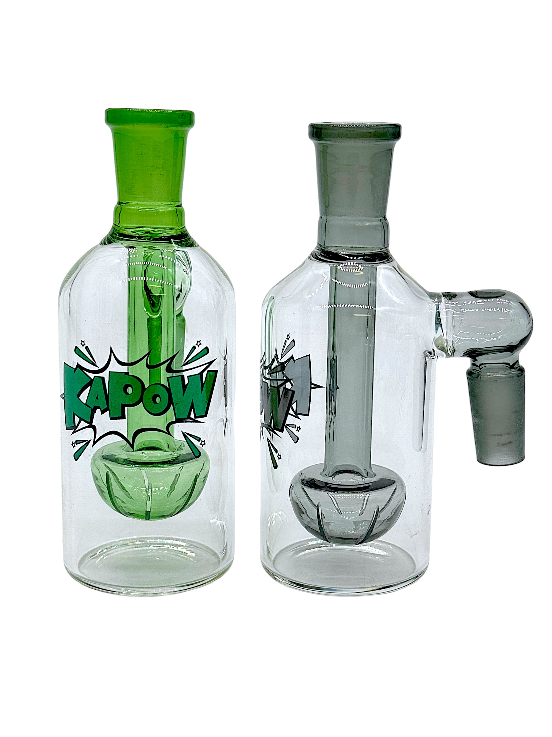 KAPOW GLASS 45 DEGREES ATTACHED PERC ASH CATCHER 4.5" (RSE-10)