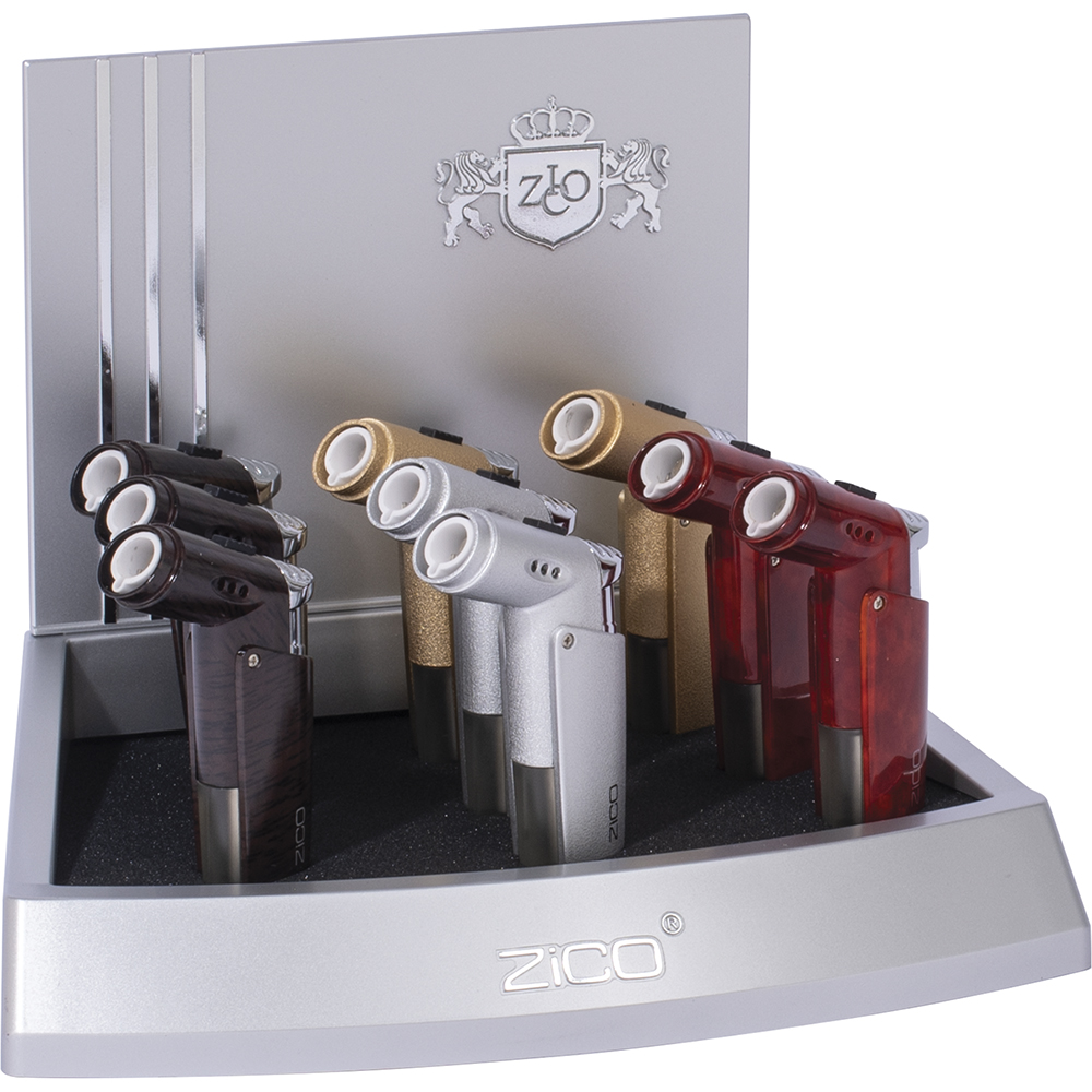 ZICO TORCH & REG FLAME LIGHTER - DISPLAY OF 9