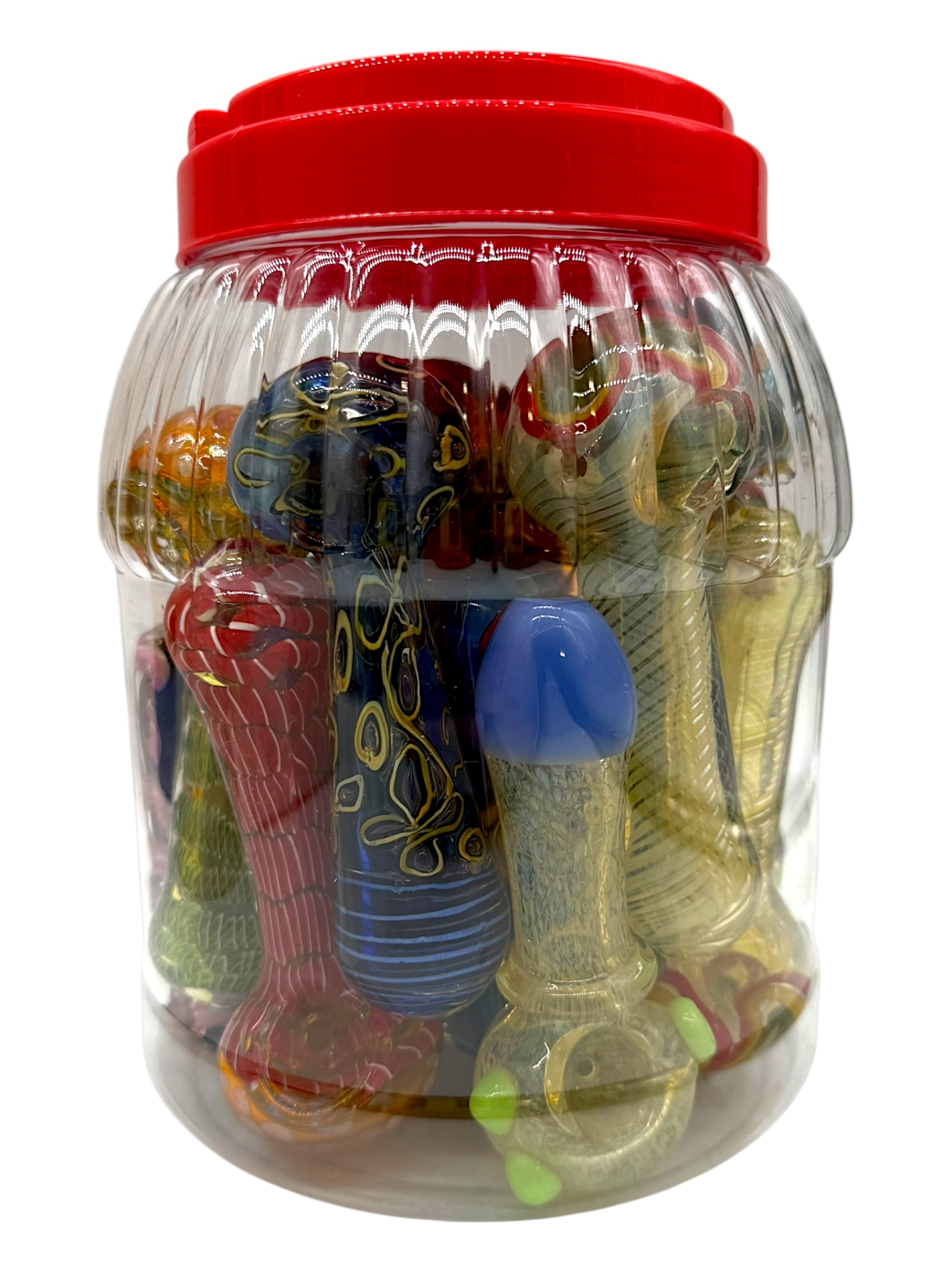 PREMIUM FUMED HANDPIPE MIX DESIGN 4" - JAR OF 18