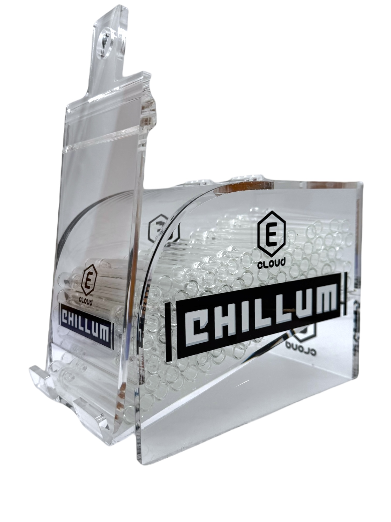 E-CLOUD PREMIUM GLASS CHILLUM PIPE - JAR OF 100