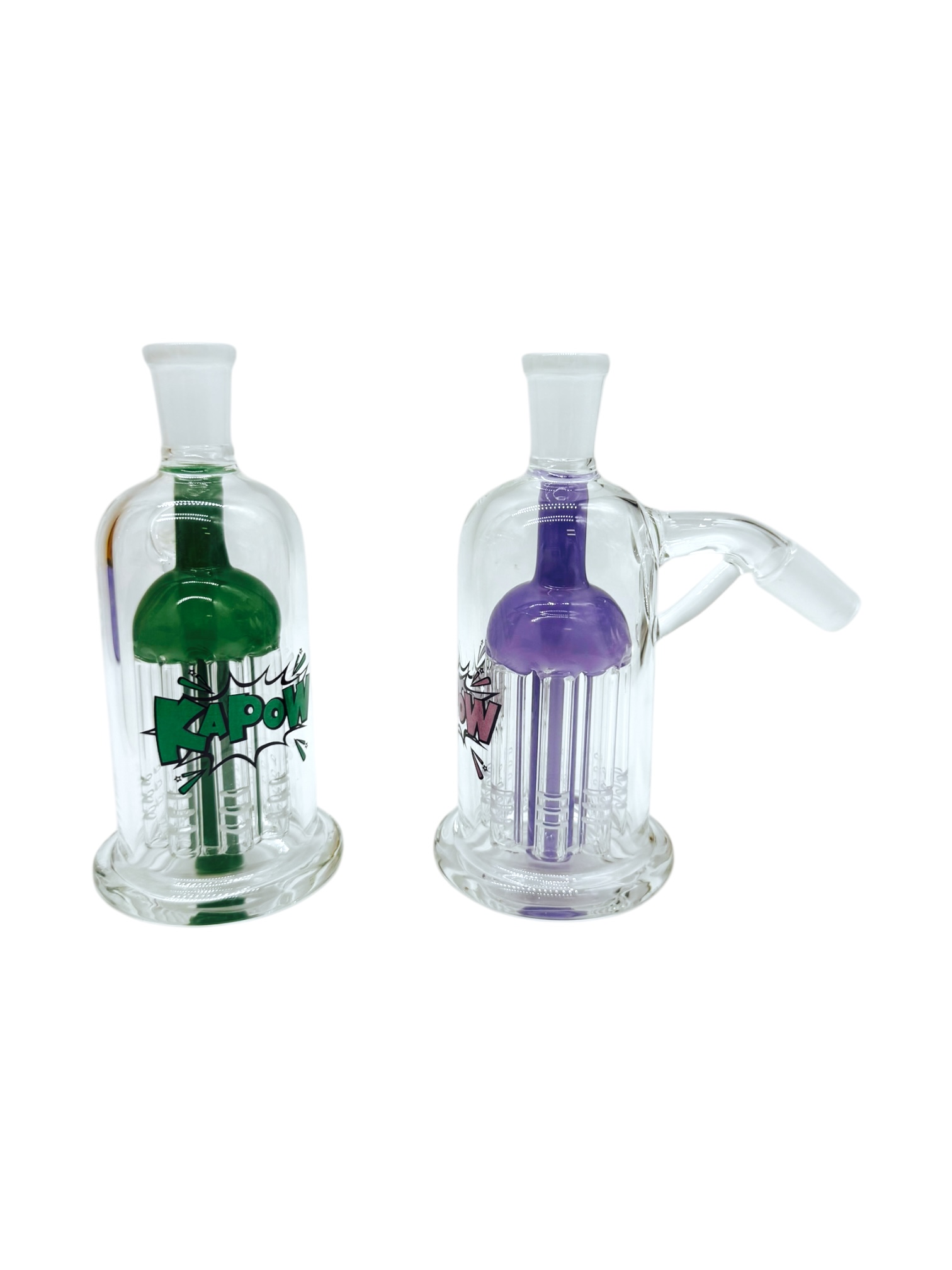 KAPOW GLASS 45 DEGREES TREE PERC ASH CATCHER 5.5" (RSU-01)