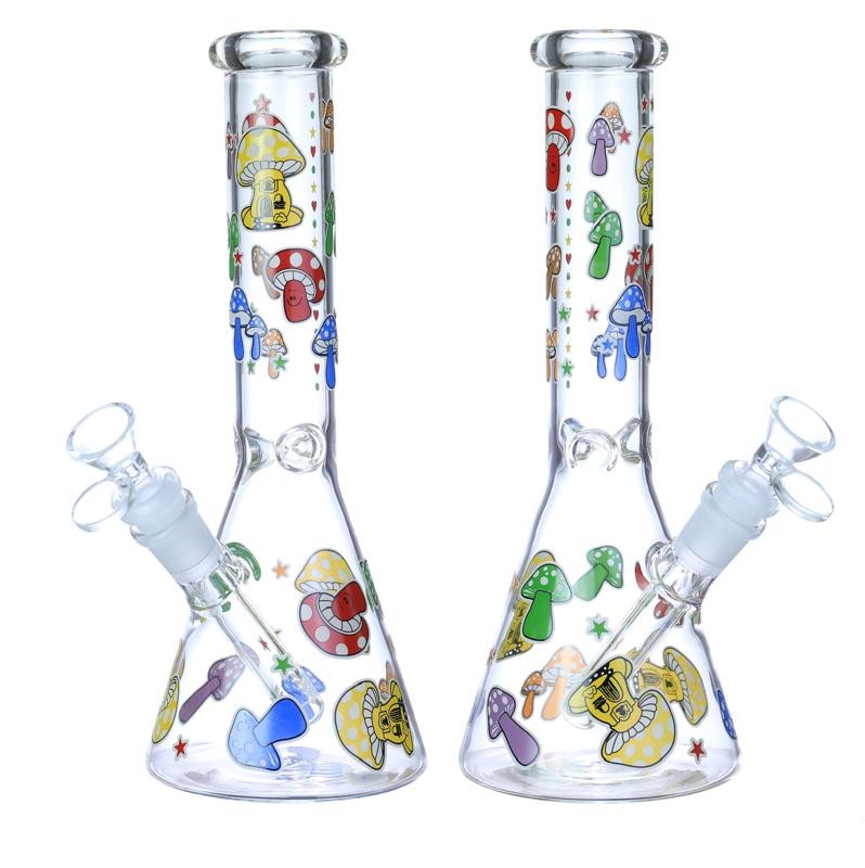 LIGHT IN THE DARK MUSHROOM BEAKER WATERPIPE 10"