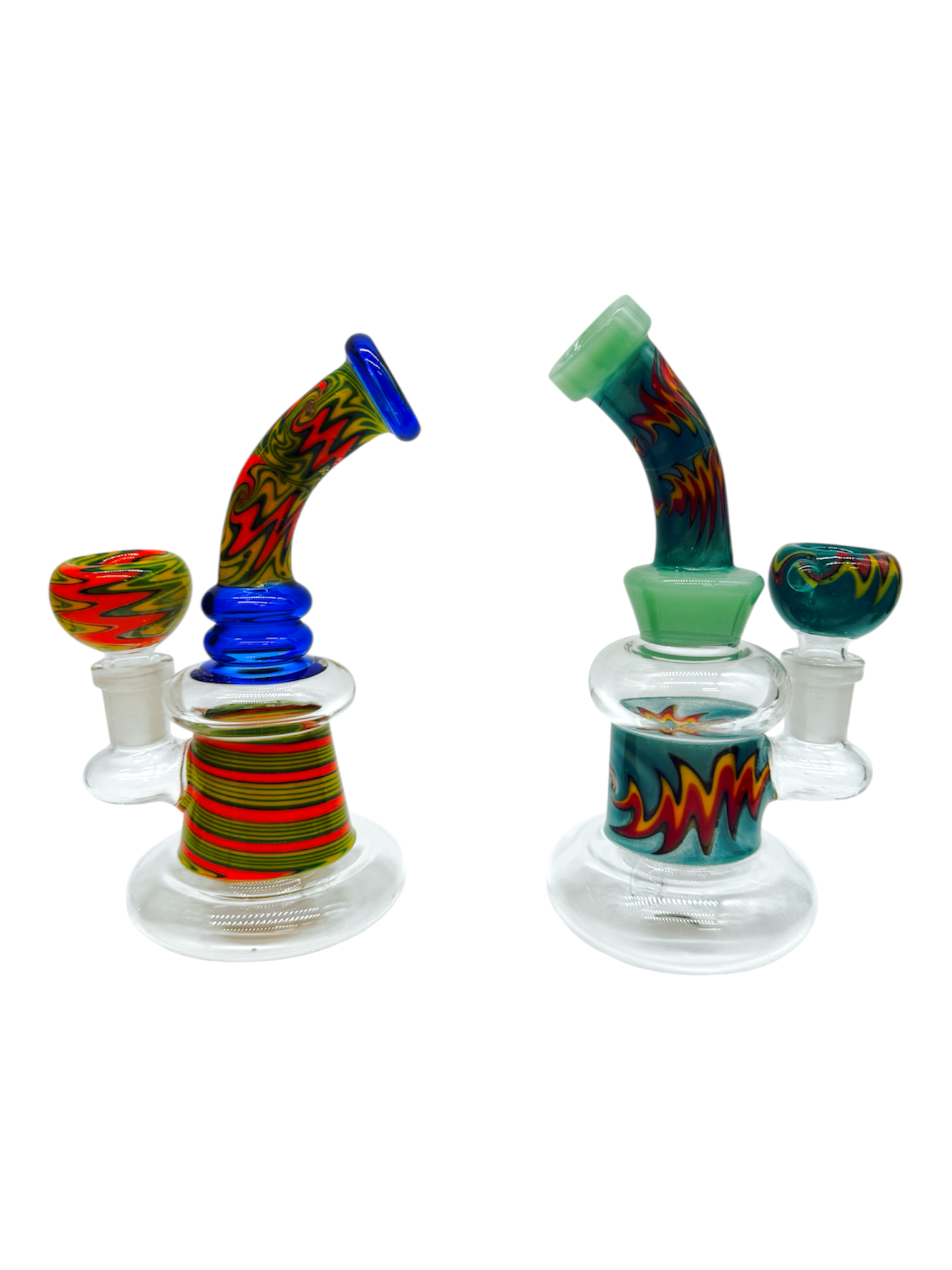 TWISTED NECK DESIGN WATERPIPE ASSORTED COLOR 6"