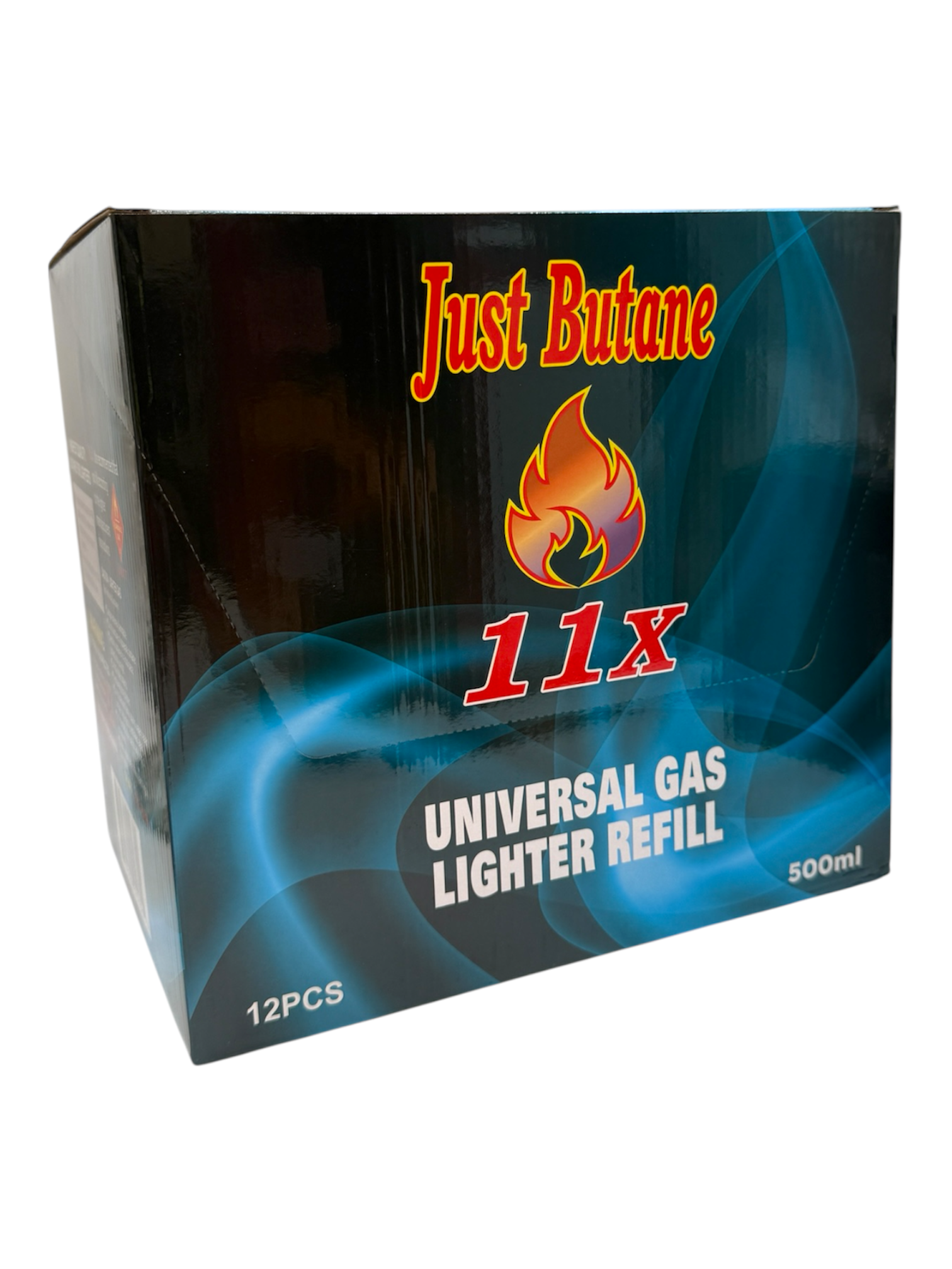 JUST BUTANE 11X 500ML GAS LIGHTER REFILL - DISPLAY OF 12