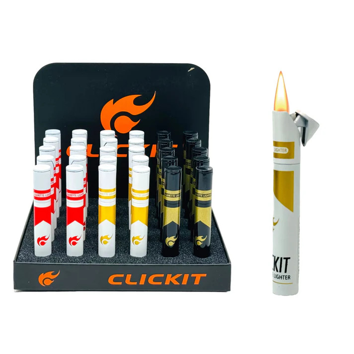 CLICKIT BULLET LIGHTER - DISPLAY OF 30