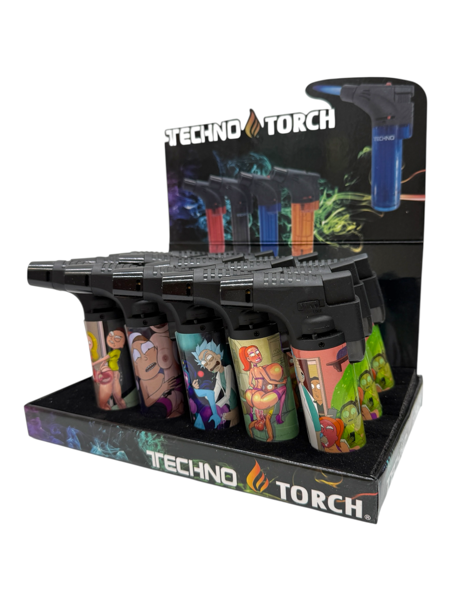 TECHNO TORCH CARTOON ADULT CHARACTERS - DISPLAY OF 15