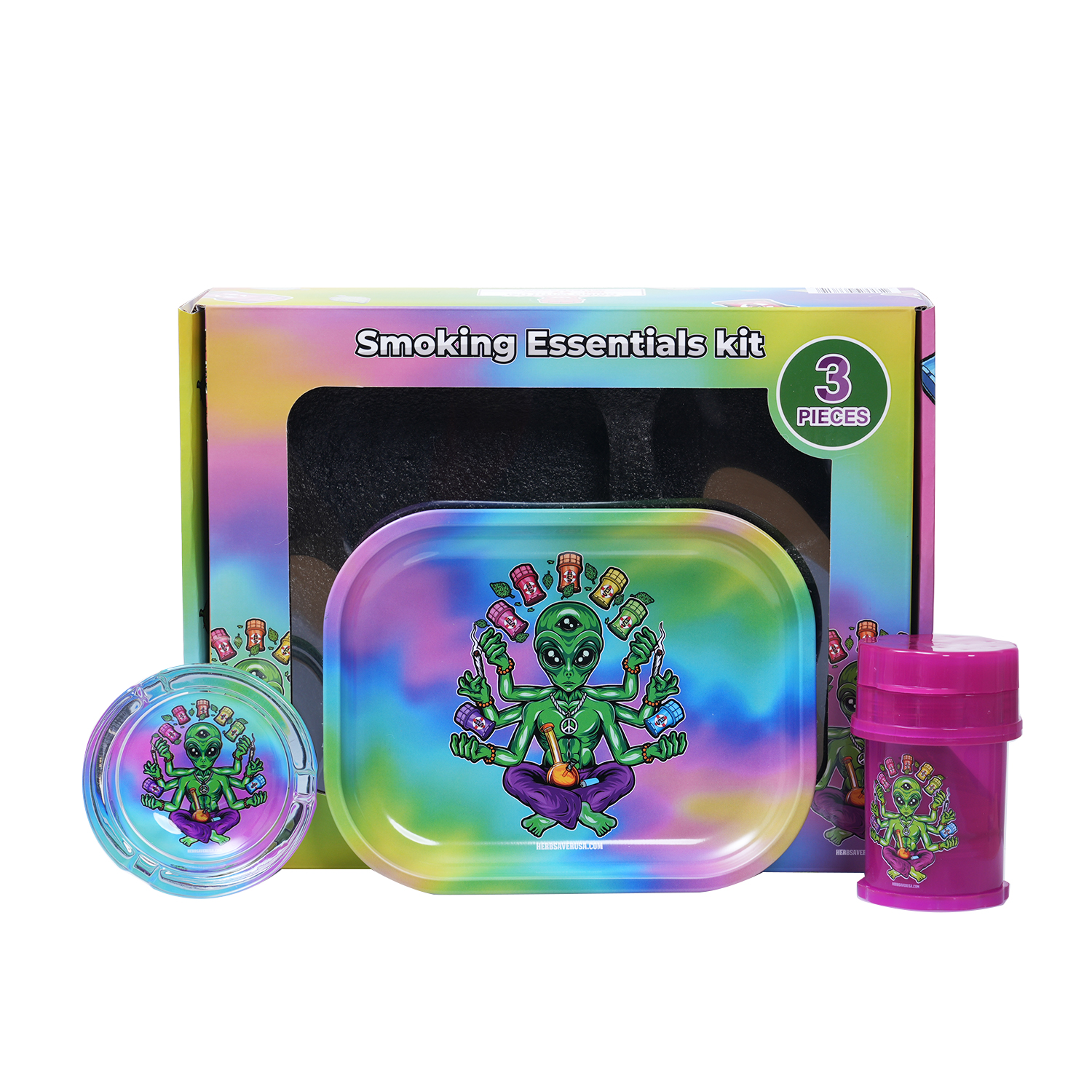 HERB SAVER 3 PIECES SMOKING ESSENTIALS KIT