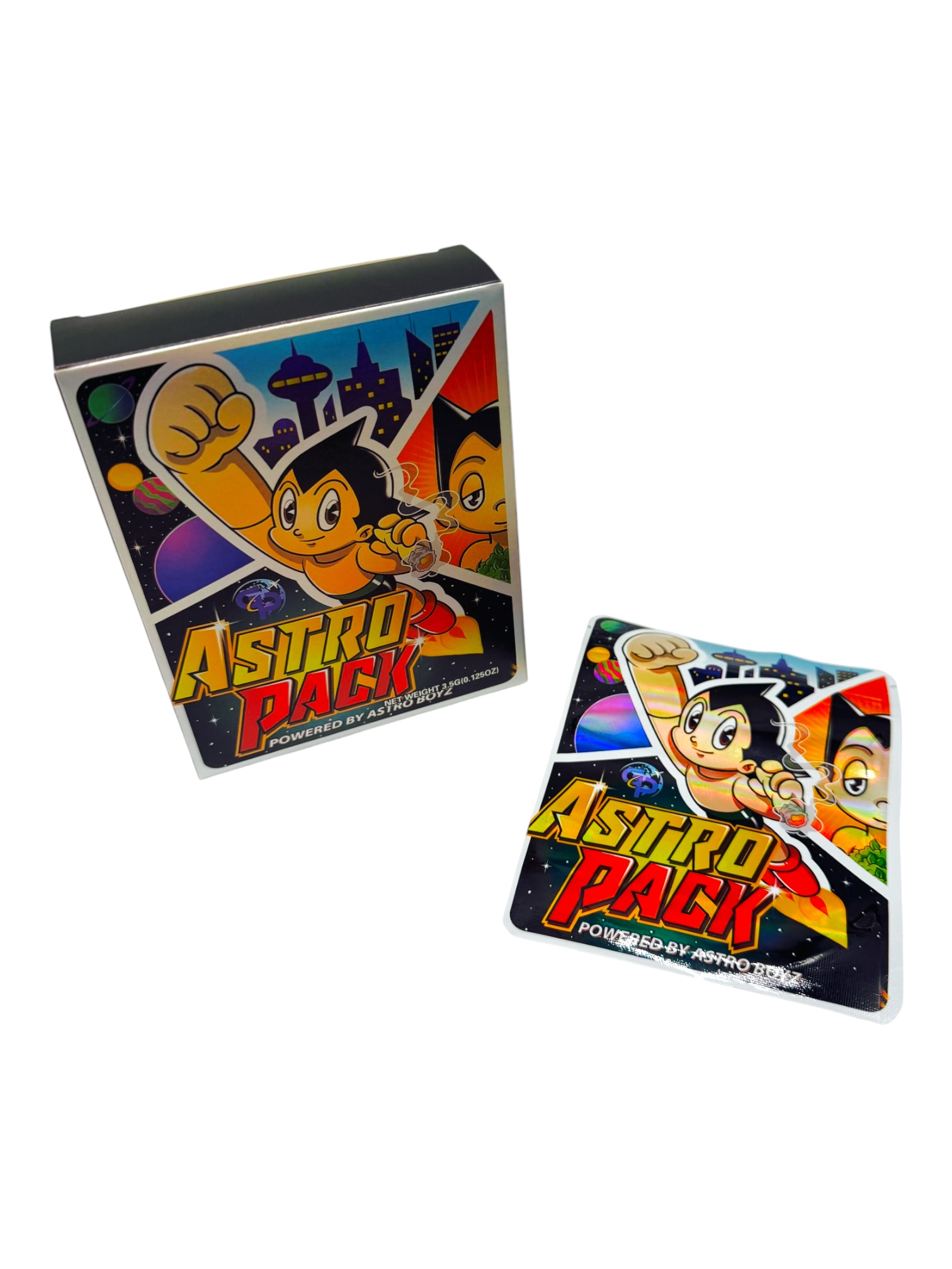 SMELL PROOF 3.5G MYLAR BAGS WITH MATCHING PACK - PACK OF 50 (DESIGN #3)