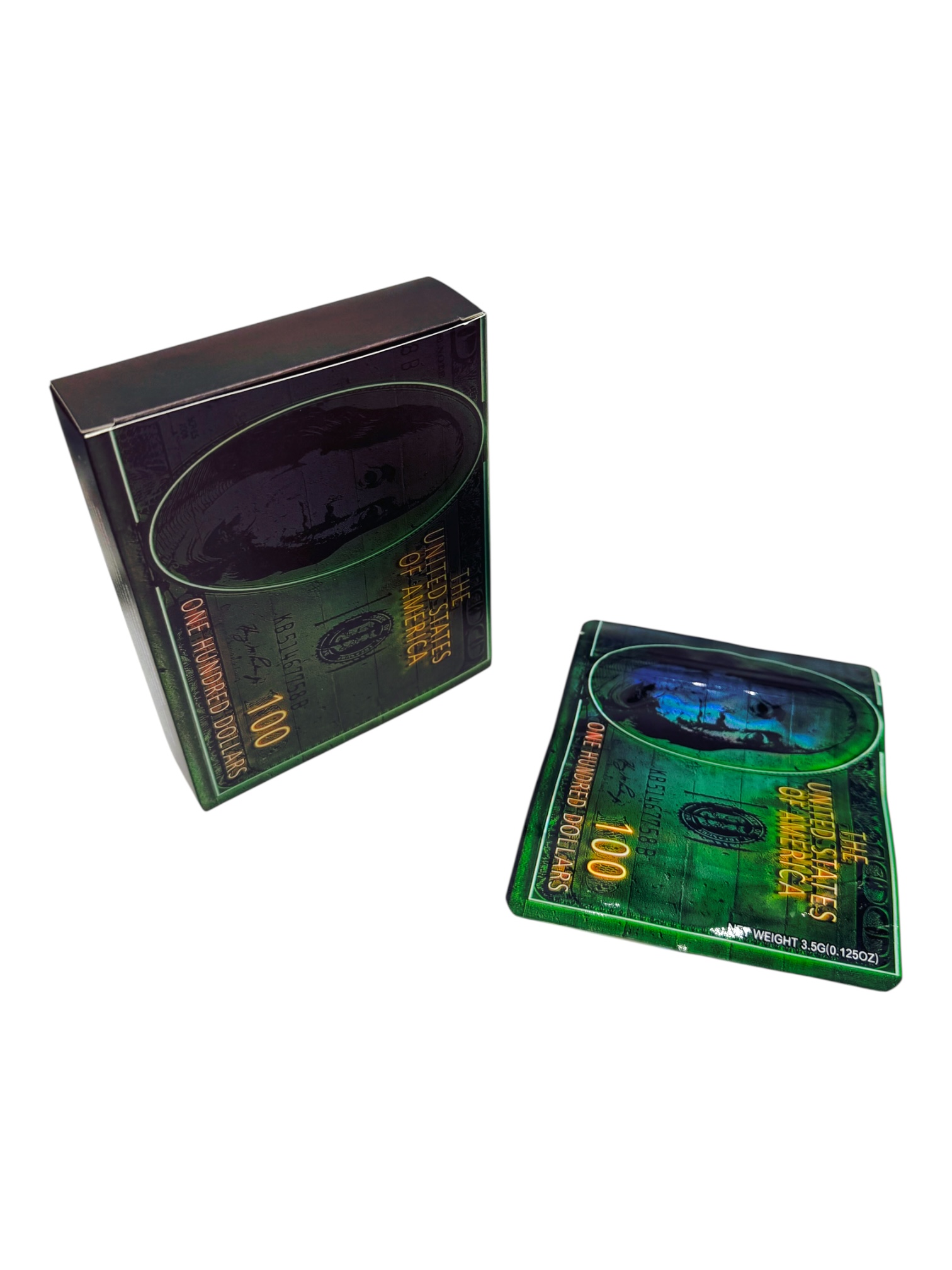 SMELL PROOF 3.5G MYLAR BAGS WITH MATCHING PACK - PACK OF 50 (DESIGN #9)