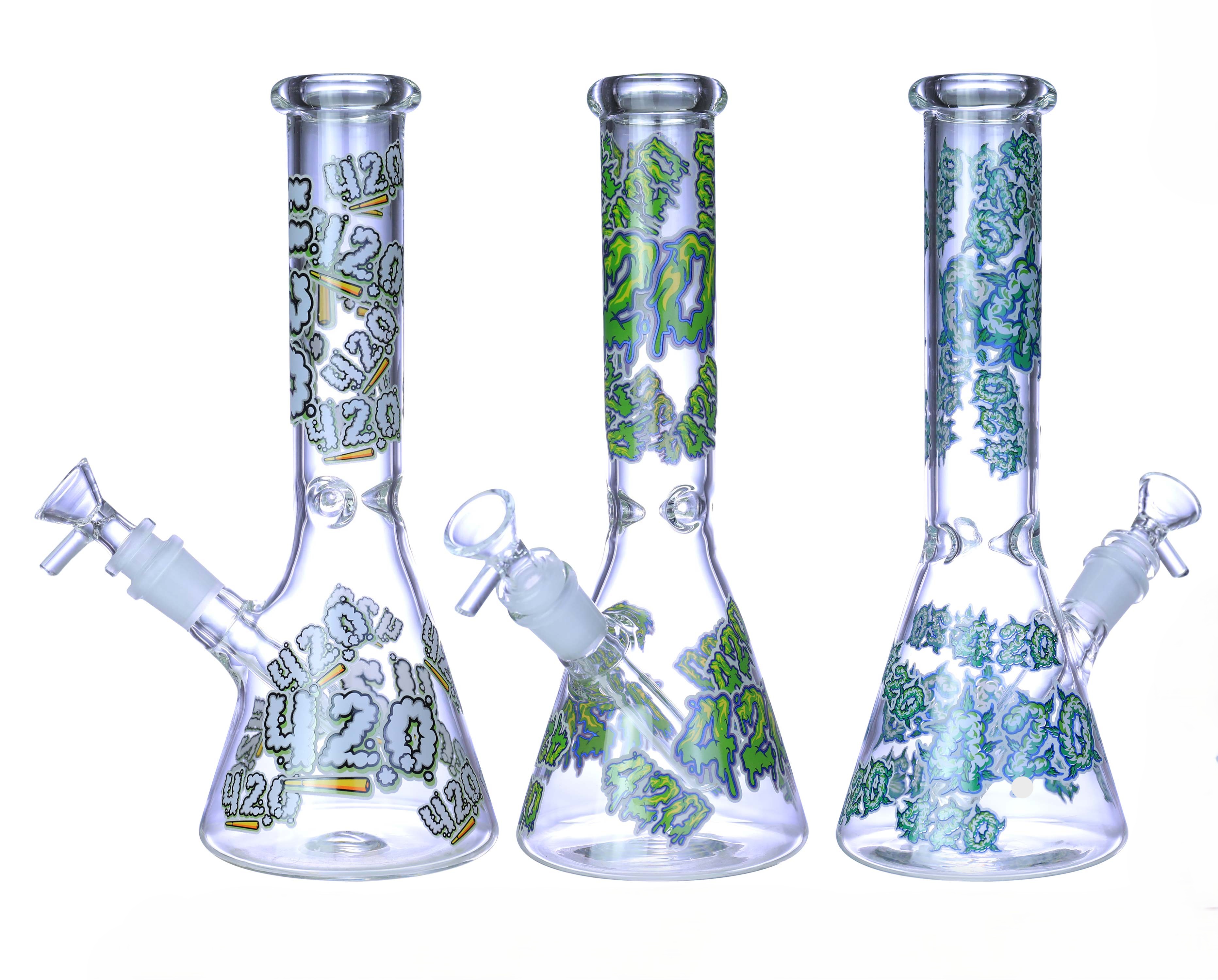 LIGHT IN THE DARK 420 BEAKER WATERPIPE 10"