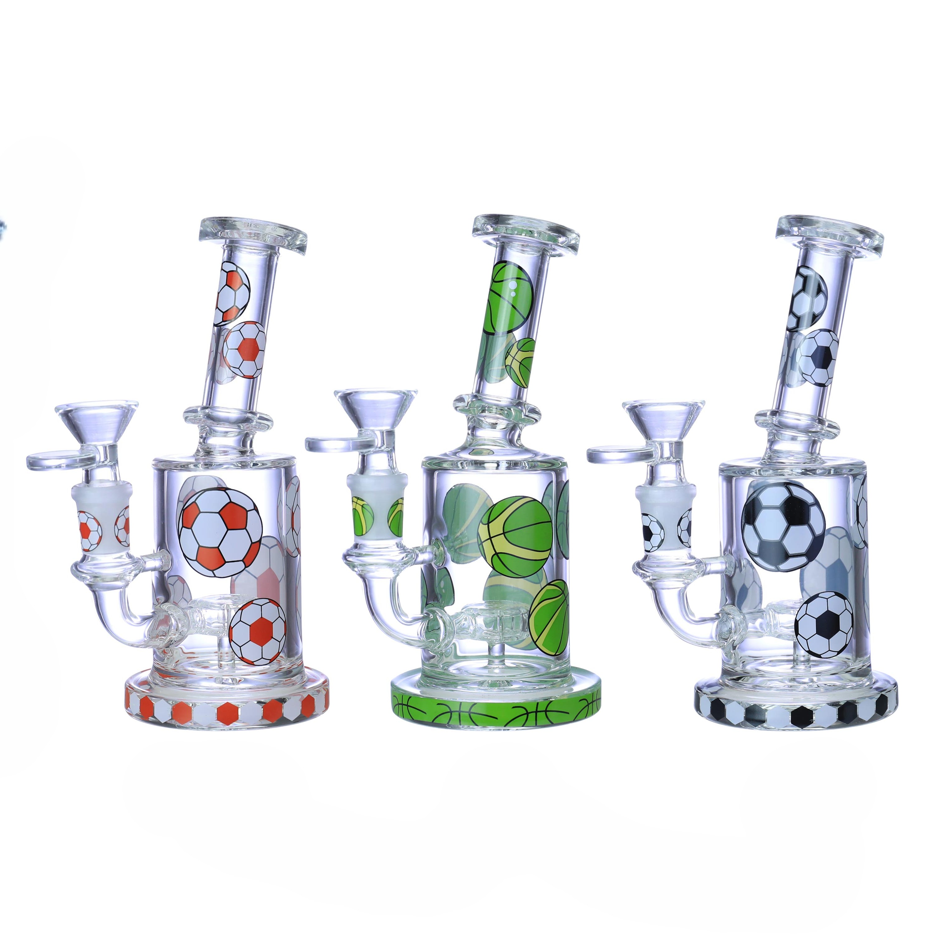SOCCER PREMIUM GLASS WATERPIPE 7"