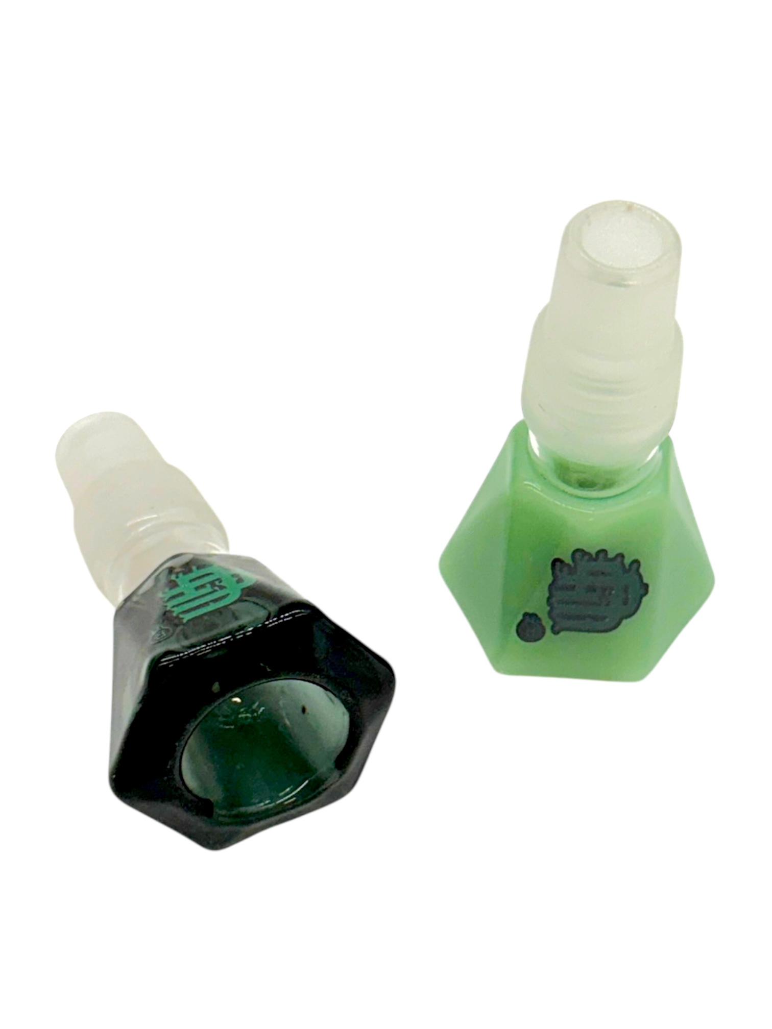 14MM/19MM GLASS MALE SLIDE BOWL DESIGN #7 - BAG OF 10