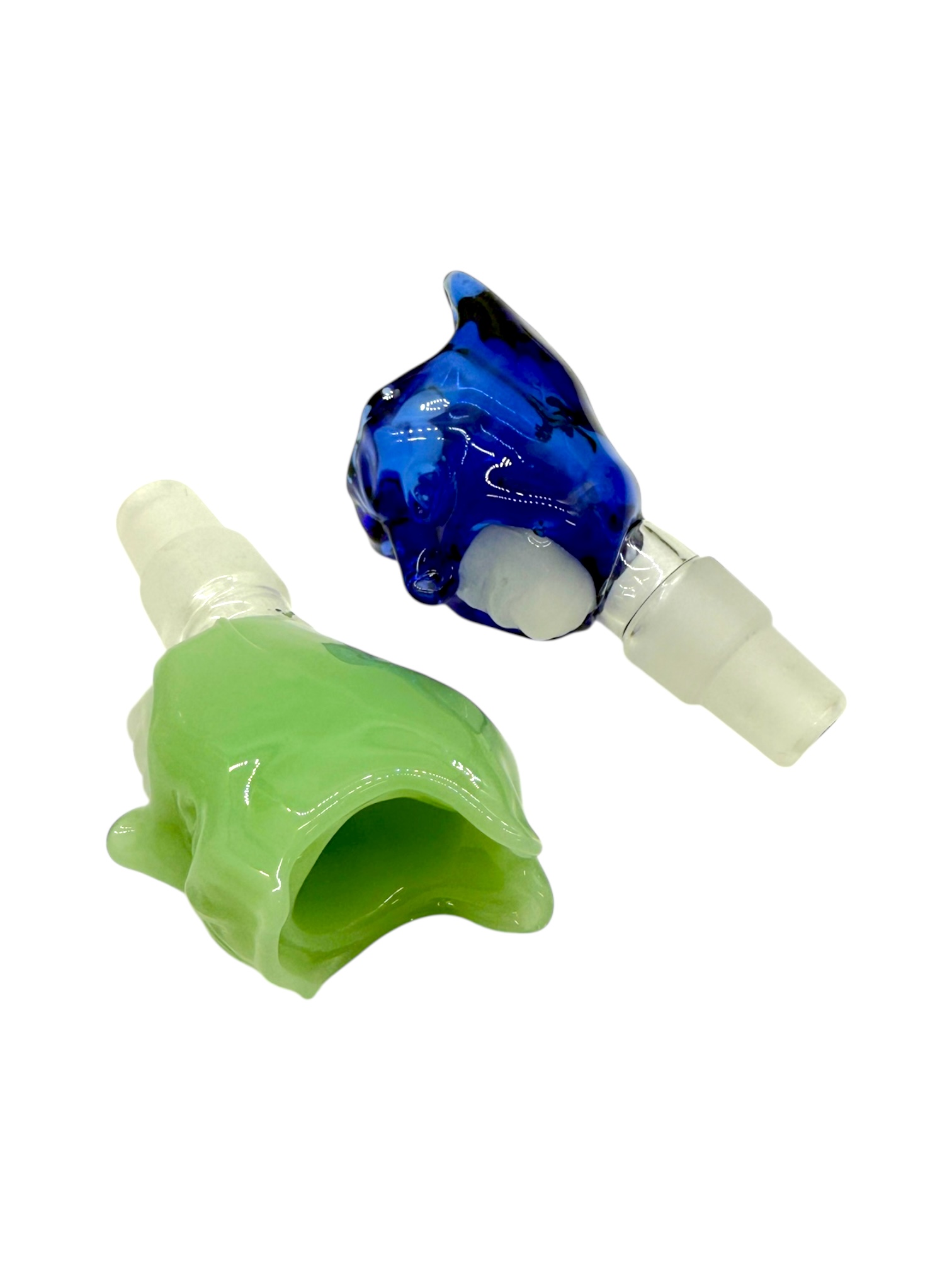 14MM/19MM GLASS MALE SLIDE BOWL DESIGN #12 - BAG OF 10