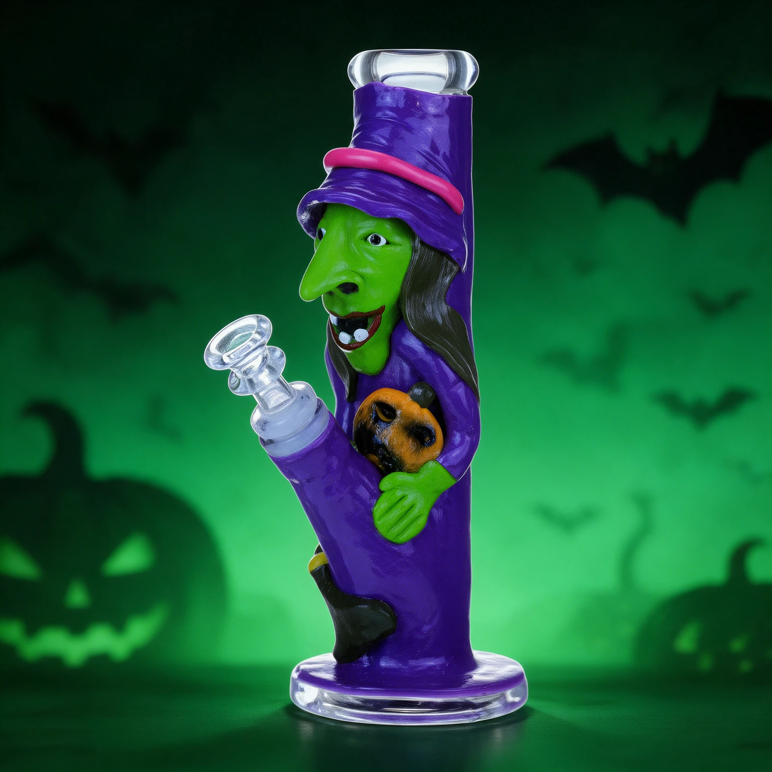WITCH HEAVY STRAIGHT WATERPIPE 9"