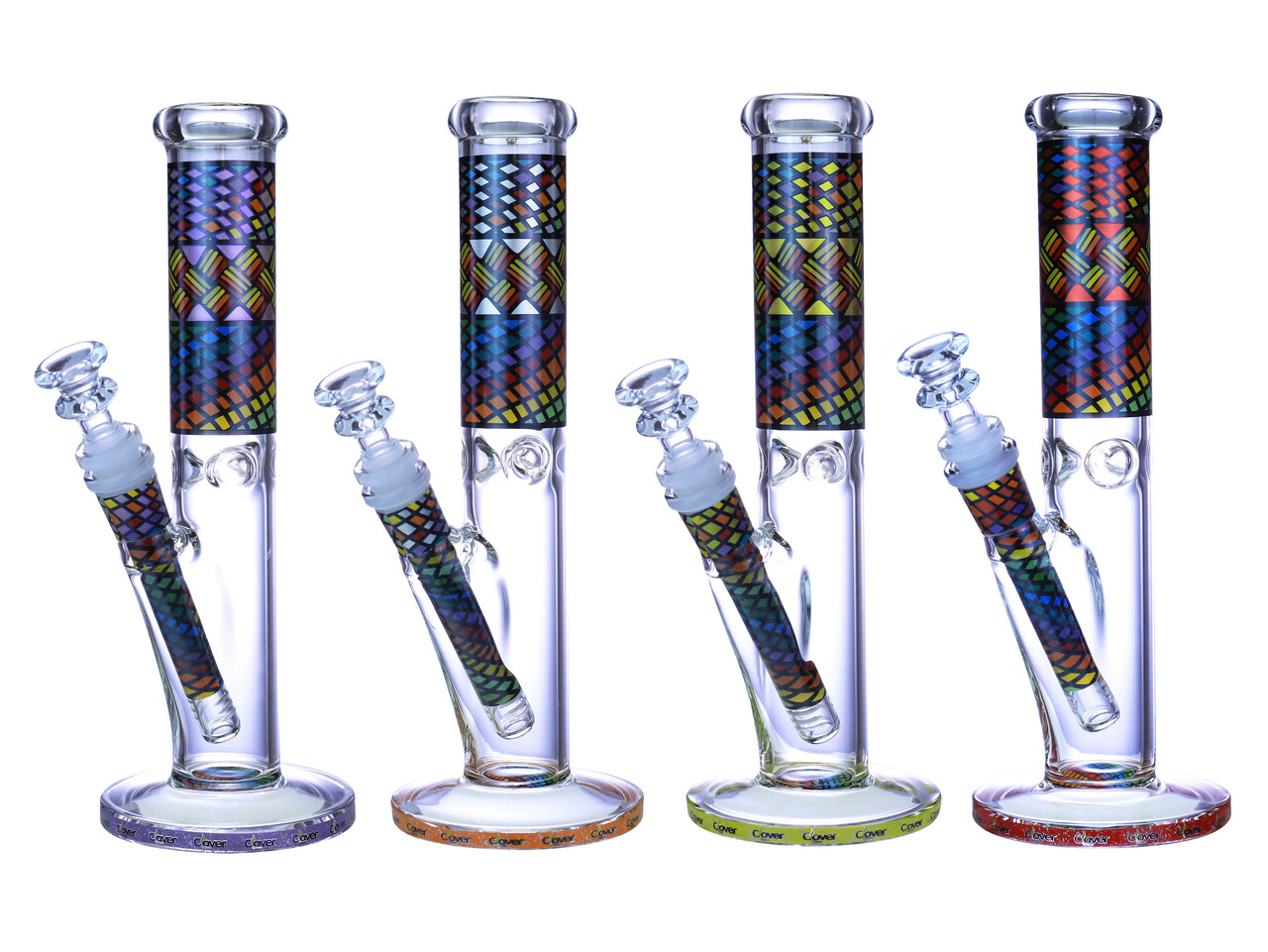 CHECKERED DESIGN STRAIGHT WATERPIPE 10"