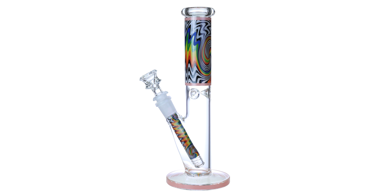 SWIRL DESIGN STRAIGHT WATERPIPE 10"