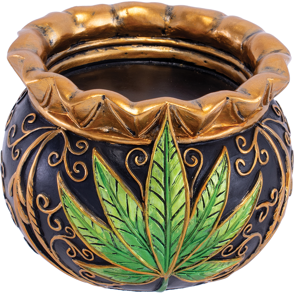 FUJIMA ROYAL LEAF CAULDRON ASHTRAY