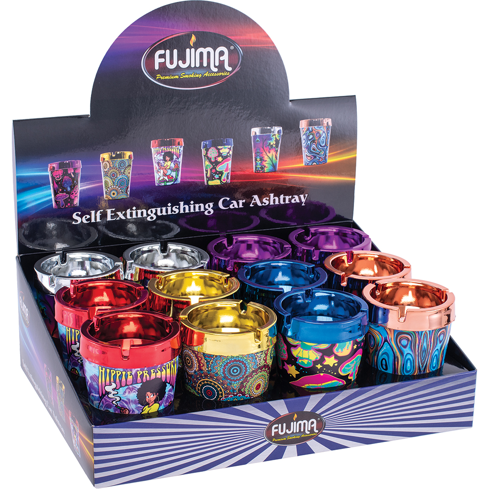 FUJIMA TRIPPY & SHROOM CAR ASHTRAY - DISPLAY OF 12