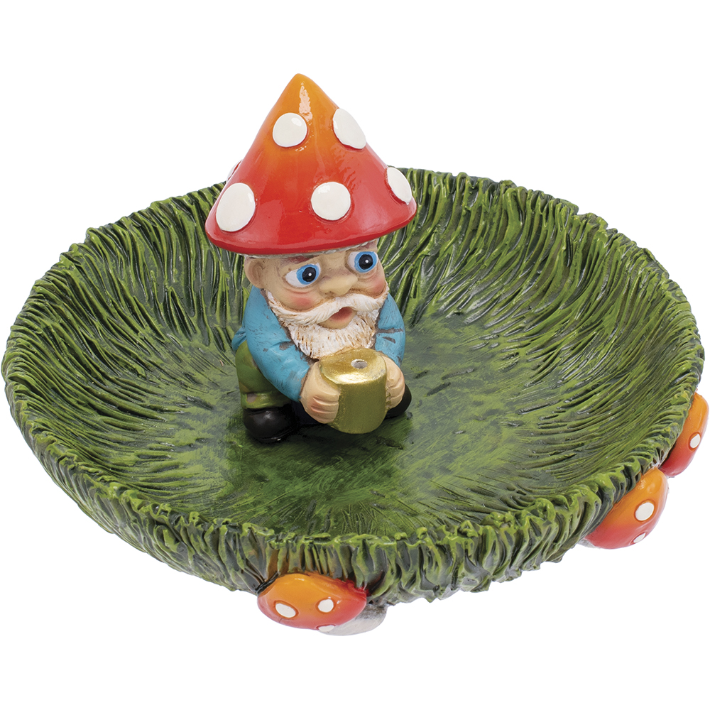 FUJIMA MAGNETIC GNOME IN GRASS FLAT INCENSE BURNER