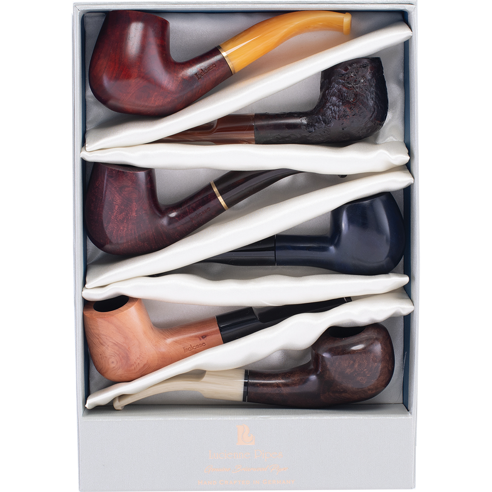 ASST. BRIARWOOD PIPE - 9MM FILTER - DISPLAY OF 6