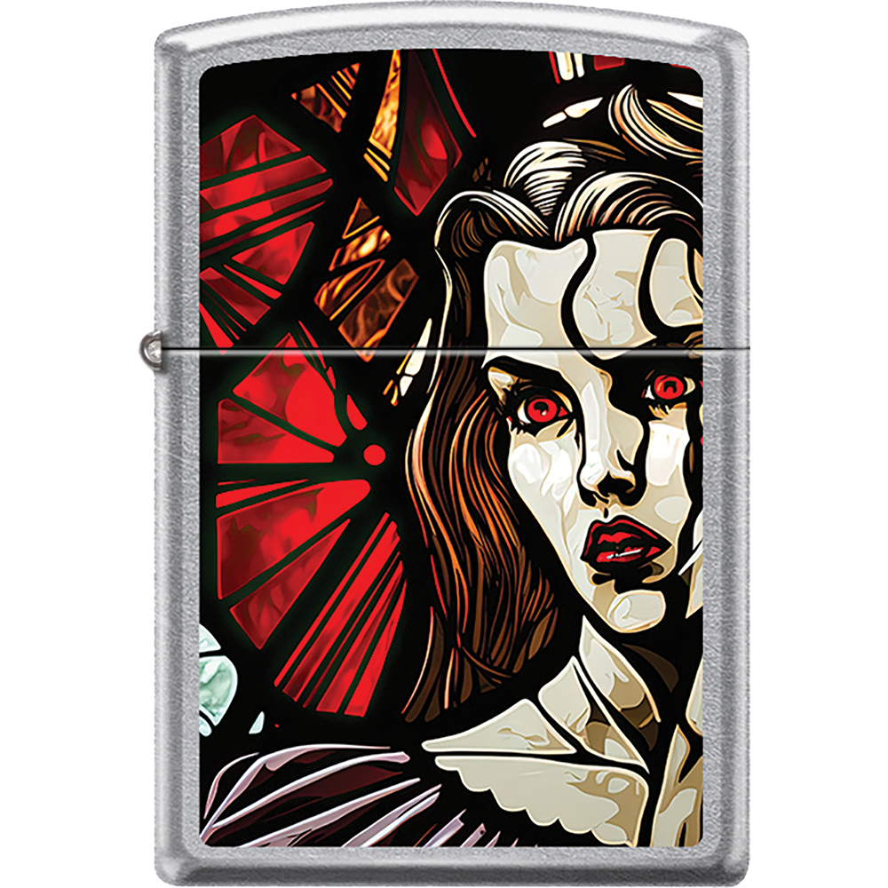 ZIPPO ARTFUL WINDOW SILHOUETTE OF WOMAN LIGHTER
