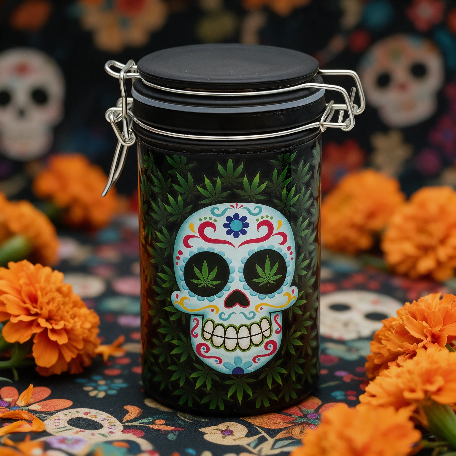 SUGAR SKULL XLARGE STASH JAR - PACK OF 3