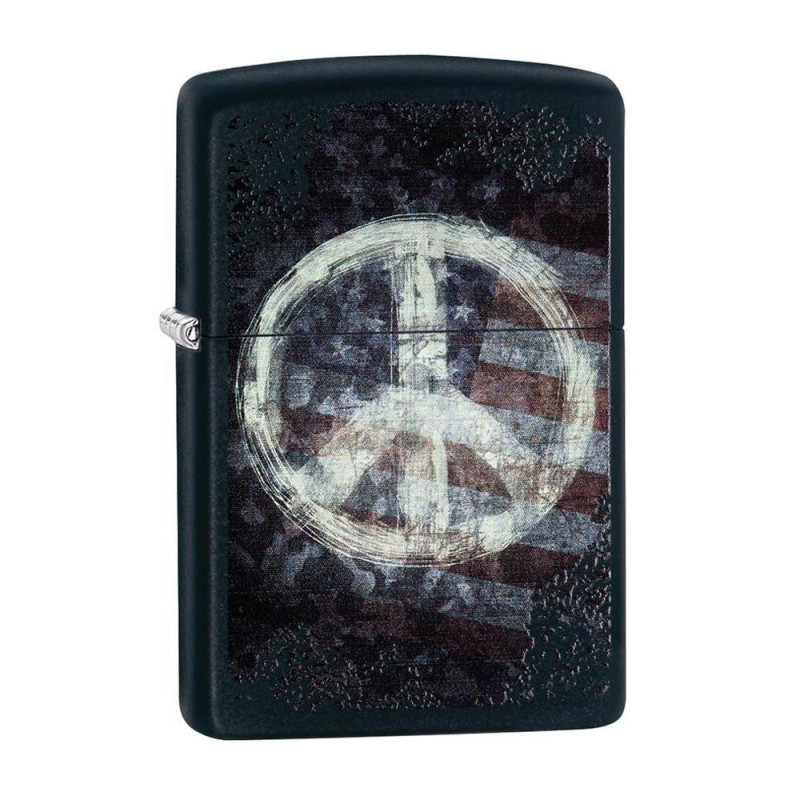 ZIPPO PEACE ON FLAG LIGHTER
