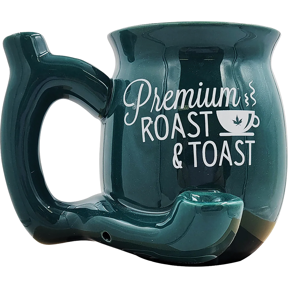 TEAL ROAST AND TOAST CREAMIC MUG