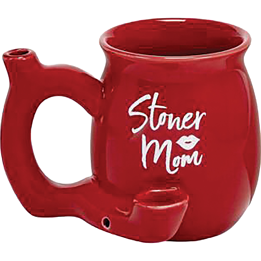 STONER MOM RED CHUBBY PREMIUM ROAST & TOAST PIPE CERAMIC MUG