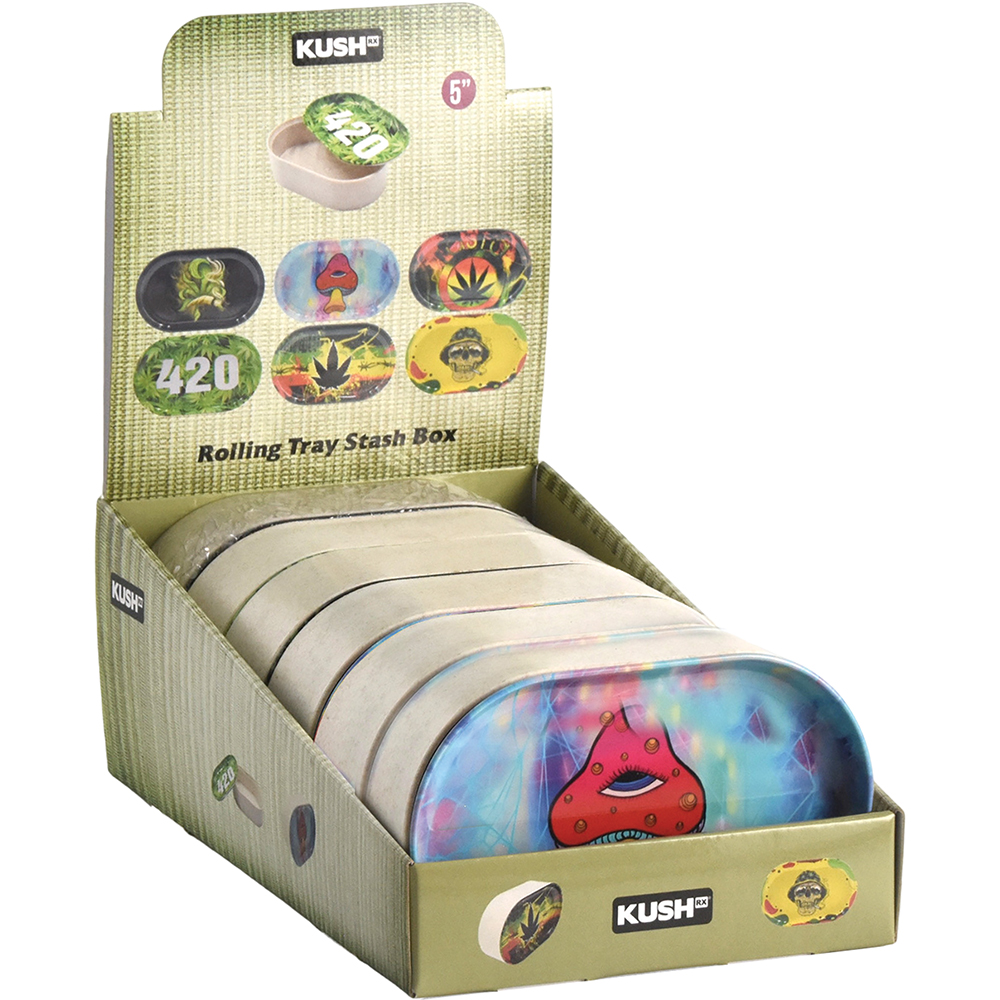 KUSH ROLLING TRAY BOX - DISPLAY OF 6