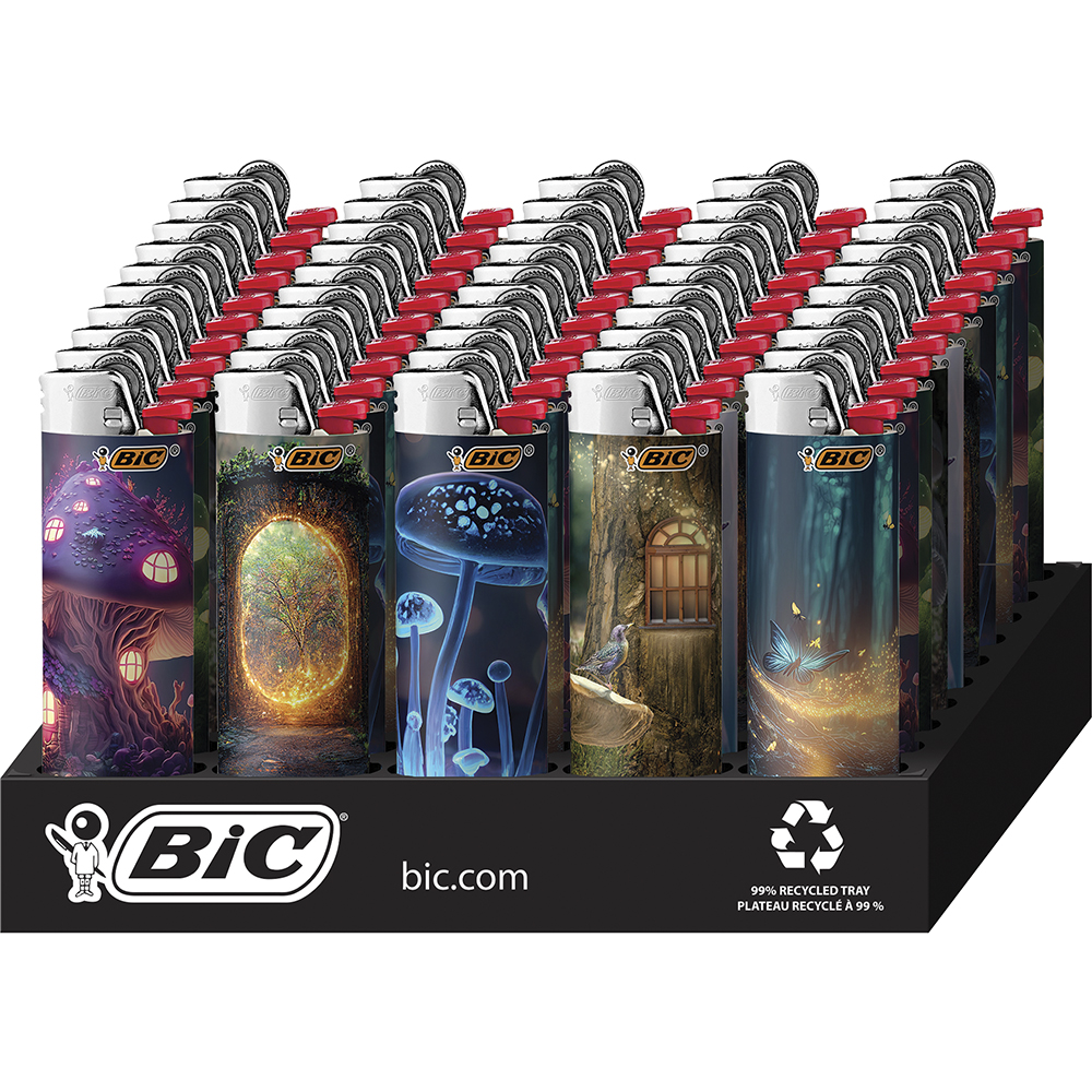 BIC LIMITED WHIMSICAL LIGHTERS DISPLAY - DISPLAY OF 50