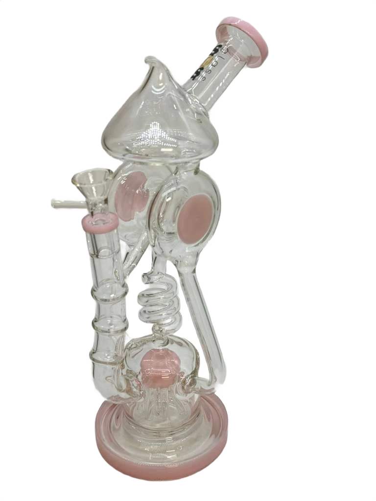SOS GLASS ORB RECYCLER TREE PERC WATERPIPE 11"