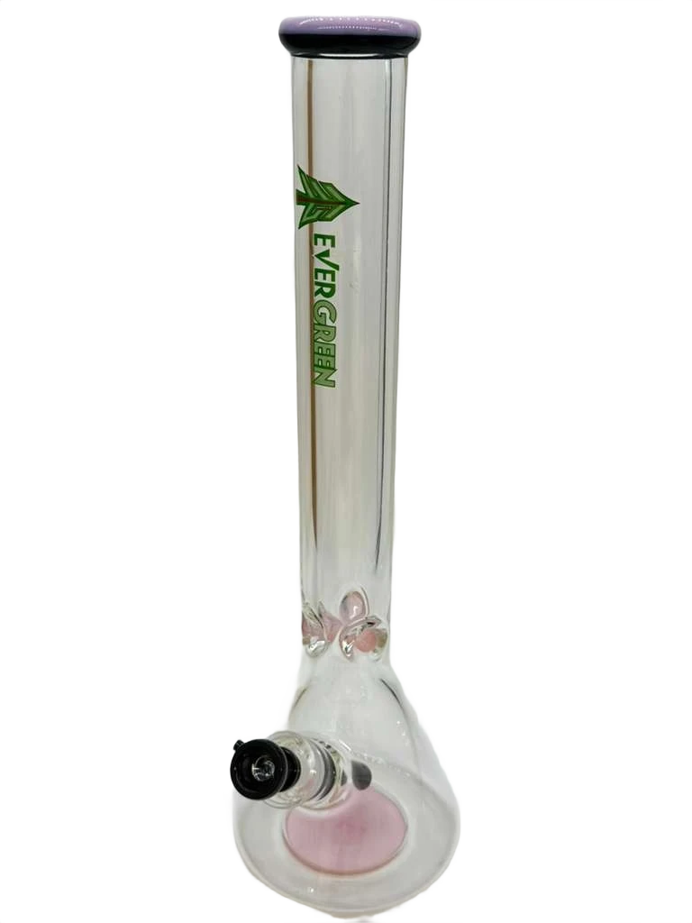 EVERGREEN SLYME COLORED BASE BEAKER GLASS WATERPIPE 18"