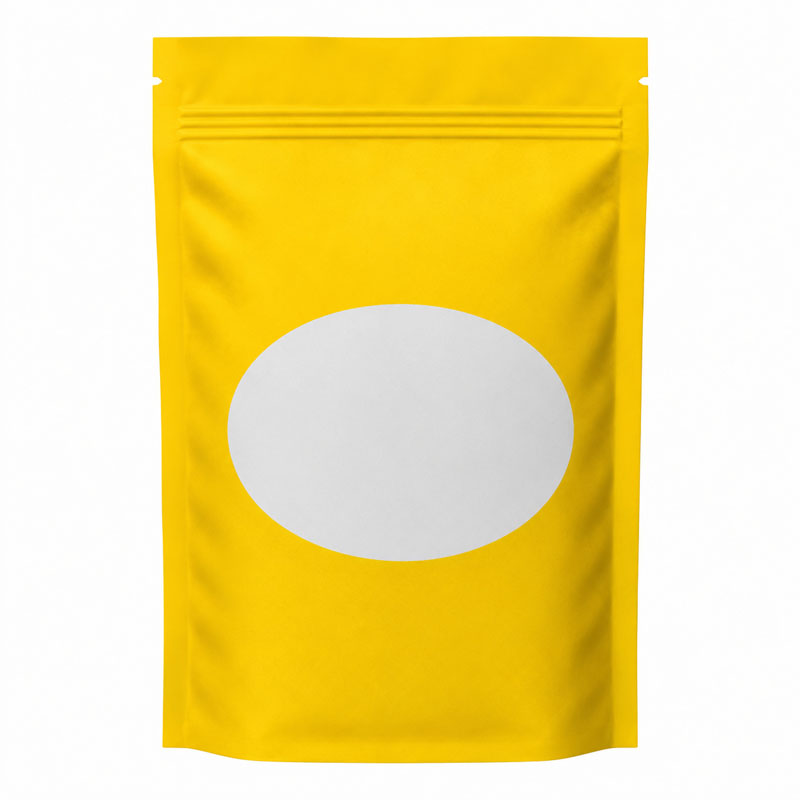 PLAIN MYLAR WITH WINDOW SMELL PROOF BAGS 3.5G - BAG OF 50 COUNT