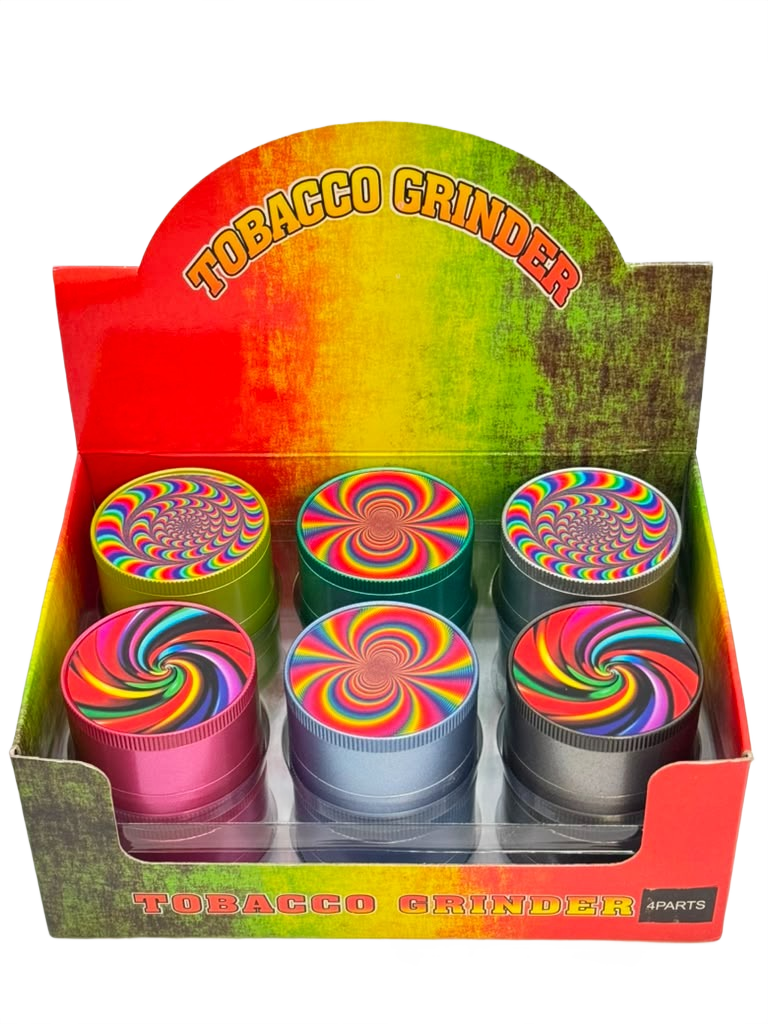 SWIRL 3 PARTS 51MM GRINDER - DISPLAY OF 12