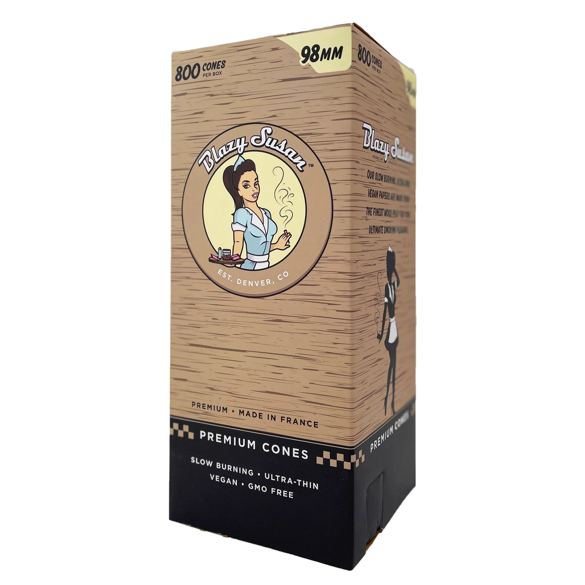 BLAZY SUSAN UNBLEACHED CONES - 800CT DISPLAY