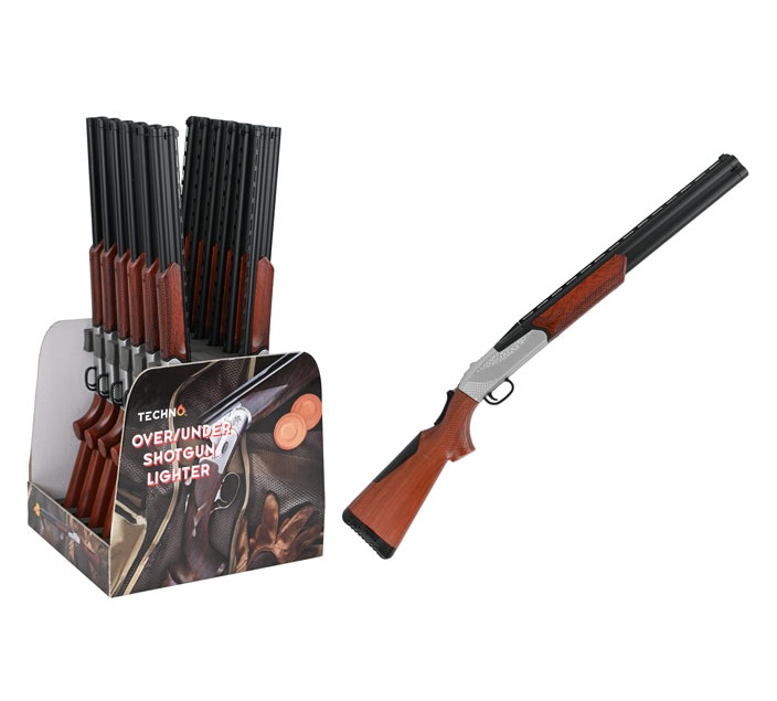 TECHNO DOUBLE BARREL GUN 15" BBQ LIGHTER - DISPLAY OF 12