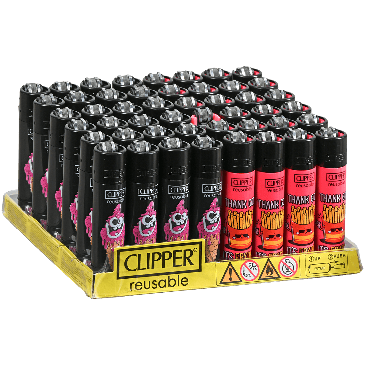 CLIPPER CP11LOL1 FUNNY QUOTES LIGHTERS - DISPLAY OF 48