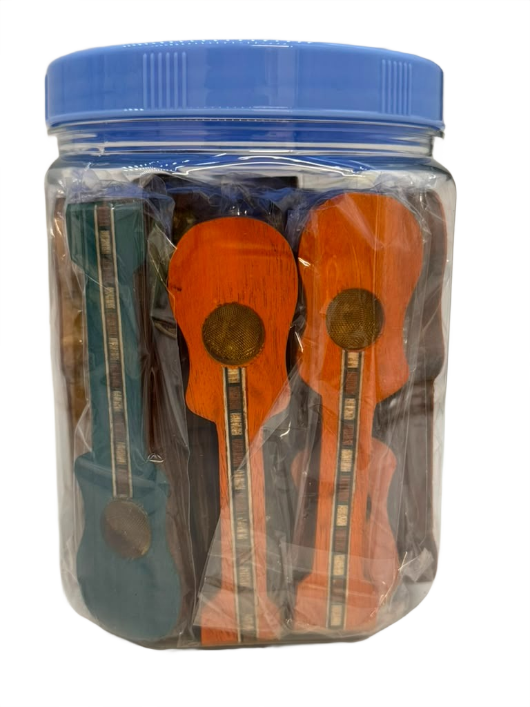 WOODEN GUITAR HANDPIPE 4" - JAR OF 20