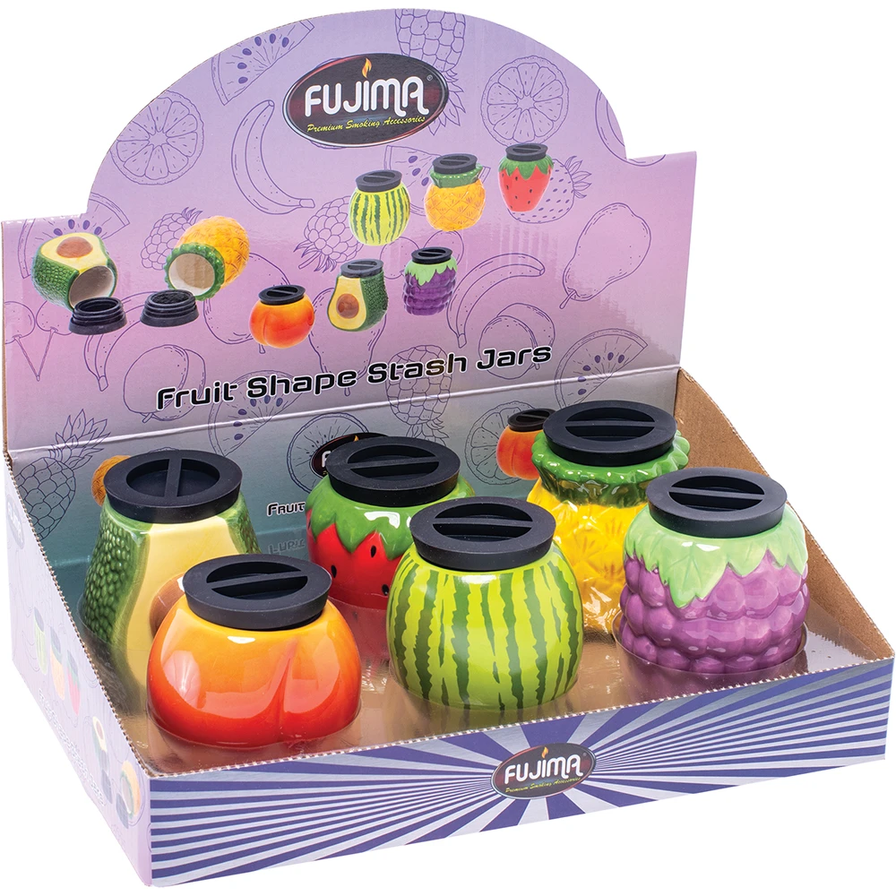 MEDIUM FRUIT STASH JARS - DISPLAY OF 6
