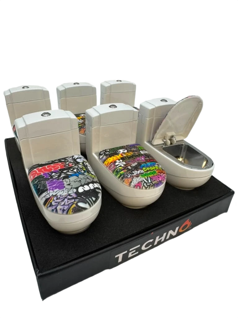 TECHNO TORCH TOILET LIGHTER - DISPLAY OF 6