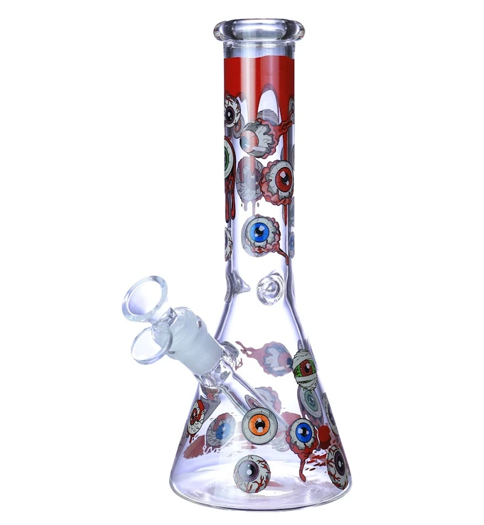 PREMIUM BLOODY DESIGN BEAKER GLASS WATERPIPE 10"