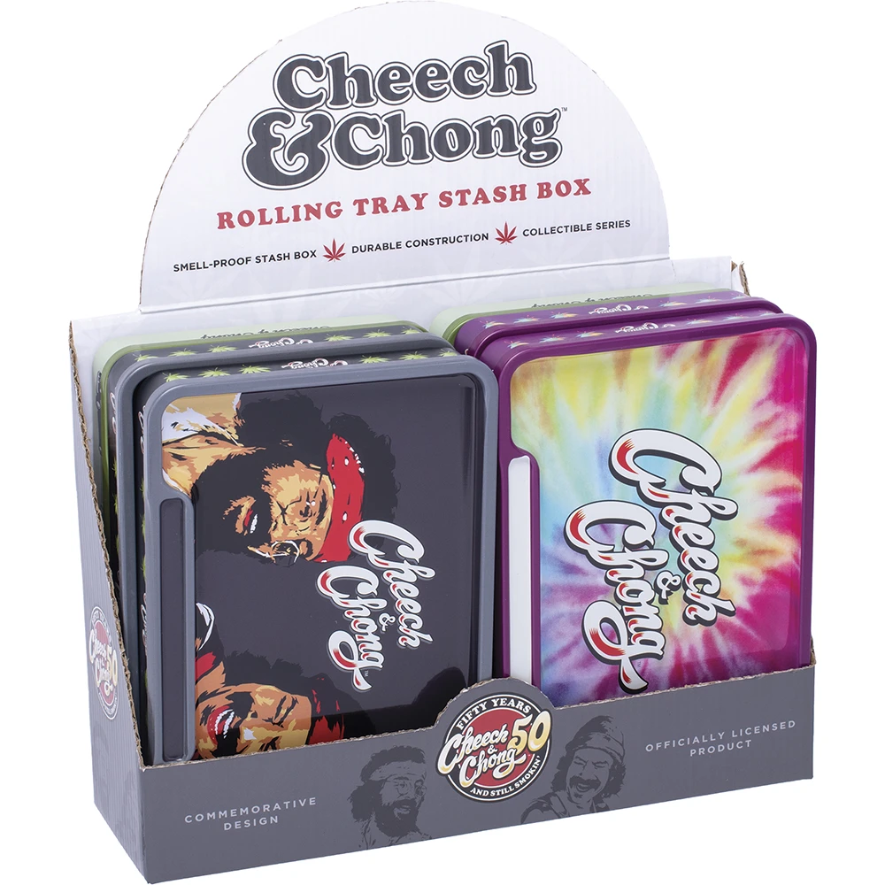 FUJIMA TIN STASH BOX & ROLLING TRAY 8" - DISPLAY OF 6