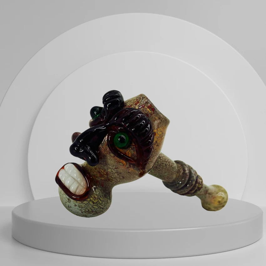FUMED TUBE FACE MIX COLOR HAMMER PREMIUM HANDPIPE 9"